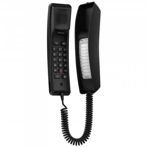 Téléphone SIP compact Fanvil H2U, 2 comptes SIP, 10 touches de numérotation rapide, PoE, noir