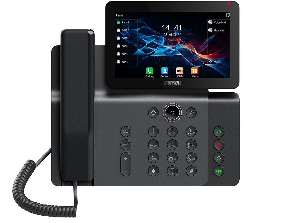 Téléphone SIP tactile Fanvil V66, écran tactile IPS 7", Wi-Fi 6, Bluetooth 5.4, audio et vidéo