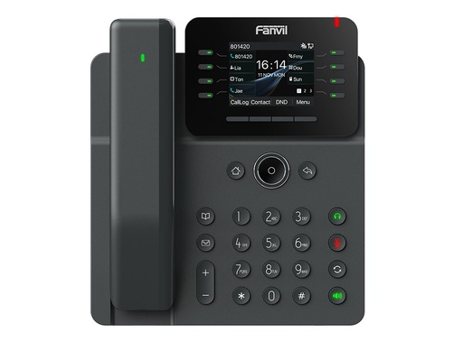 Fanvil V62 Pro SIP-Tischtelefon, 12 SIP-Konten, kabelloser Bluetooth-Hörer, HD-Farbdisplay, Gigabit