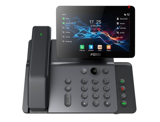 Téléphone de bureau SIP Fanvil V66 Pro, écran tactile 7" orientable, combiné sans fil Bluetooth, Wi-Fi 6 et Bluetooth 5.