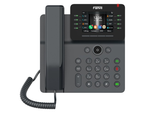 Fanvil V64 Wi-Fi SIP desk phone, 3.5" color display, dual-band Wi-Fi, Bluetooth 4.2, Gigabit PoE