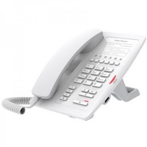 Téléphone SIP Wi-Fi hôtelier Fanvil H3W, 2 comptes SIP, Wi-Fi 2,4 GHz, sans écran, blanc