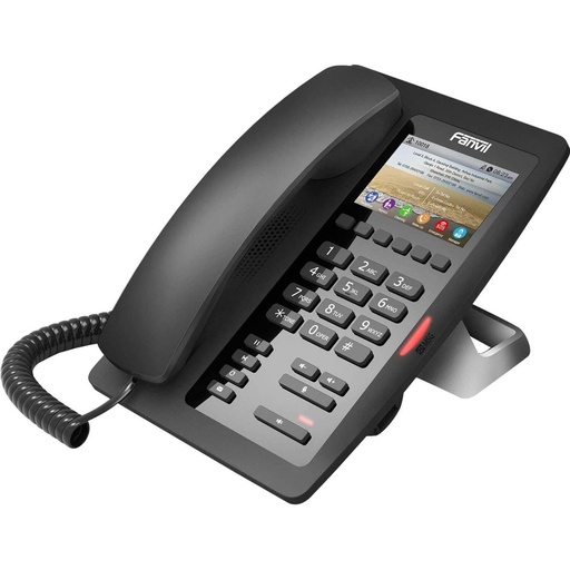 Fanvil H5W WLAN-SIP-Hoteltelefon, WLAN, 3,5" Farbdisplay, Gigabit, schwarz