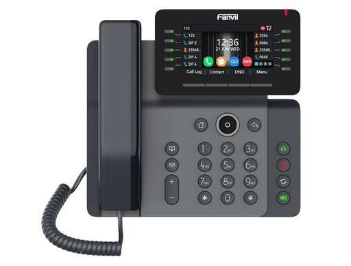 Fanvil V65 SIP-Tischtelefon, verstellbares 4,3" Farbdisplay, WLAN und Bluetooth, Gigabit, PoE