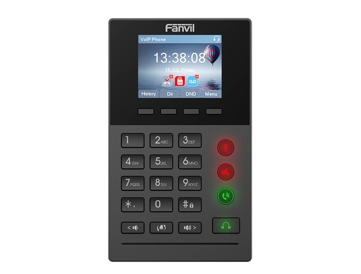 Téléphone SIP pour centre d'appels Fanvil X2P, 2 lignes, écran couleur 2,8", double prise casque EHS, PoE
