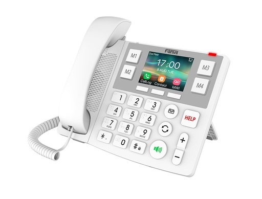 Téléphone SIP à grosses touches Fanvil X305, 2 comptes SIP, écran couleur 3,5", Wi-Fi, PoE