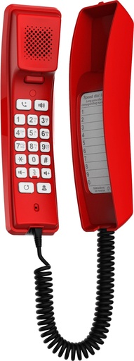 Fanvil H2U Kompaktes SIP-Telefon, rot, 2 SIP-Konten, 10 Kurzwahltasten, PoE