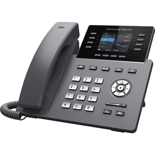 Grandstream GRP2624 SIP desk phone, 4 SIP accounts, 8 line keys, Wi-Fi and Bluetooth, Gigabit PoE