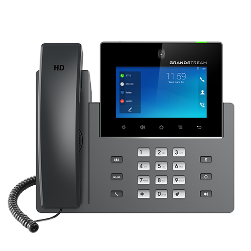 Grandstream GXV3450 Android-IP-Videotelefon, 16 SIP-Konten, 5" Touchscreen, 2-MP-Kamera, WLAN und Bluetooth