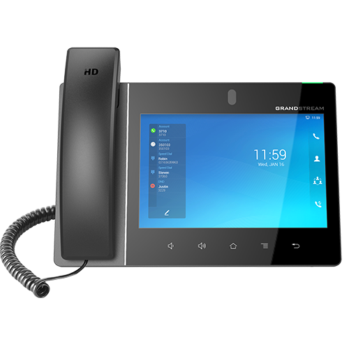 Grandstream GXV3480 Android IP video phone, 16 SIP accounts, 8" touch screen, 2 MP camera, Wi-Fi 6 and Bluetooth