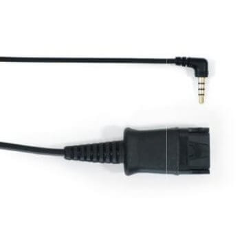 Câble adaptateur jack Snom ACPJ25, jack 2,5 mm, pour casques Snom A100M et A100D, 60 cm, extensible à 2,5 m