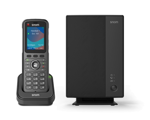 Snom M256 Professionelles DECT-Telefon, Basis M250 + IP67-Mobilteil M56, 10 Mobilteile, 8 gleichzeitige Gespräche, Bluet