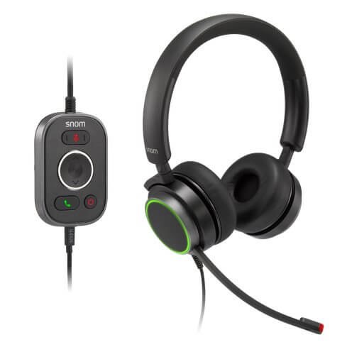 Casque filaire USB Snom A330D, binaural, USB, commande sur le câble