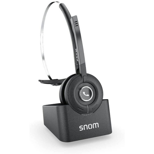 Snom A190 DECT wireless headset, monaural, 7 h talk time, 50 m range, charging cradle included