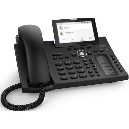 Snom D385 SIP desk phone, 12 SIP accounts, 4.3" color display, Bluetooth, Gigabit PoE