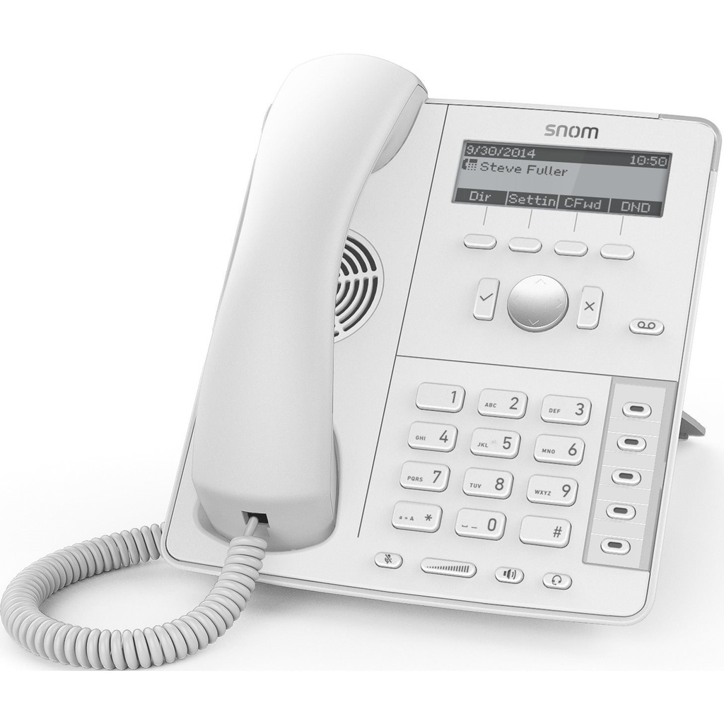 Snom D715 SIP-Tischtelefon, 4 SIP-Konten, Gigabit, PoE, weiß