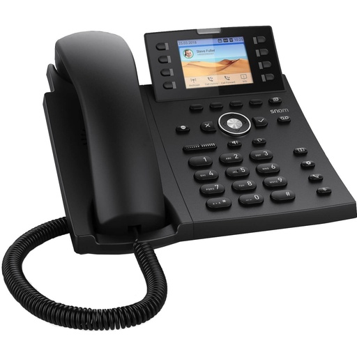 Téléphone de bureau SIP Snom D335, 12 comptes SIP, écran couleur, Gigabit PoE, USB