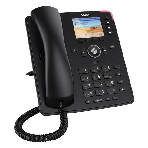 Téléphone de bureau SIP Snom D713, 6 comptes SIP, écran couleur 2,7", Gigabit PoE, 4 touches programmables