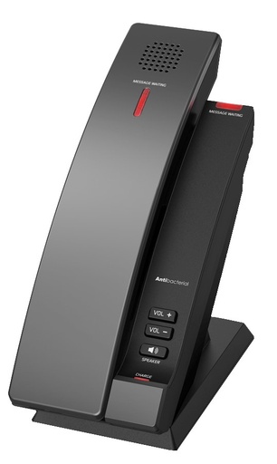 Snom HD101 hospitality SIP phone, cordless DECT handset, Gigabit PoE, antibacterial housing, up to 3 additional handsets