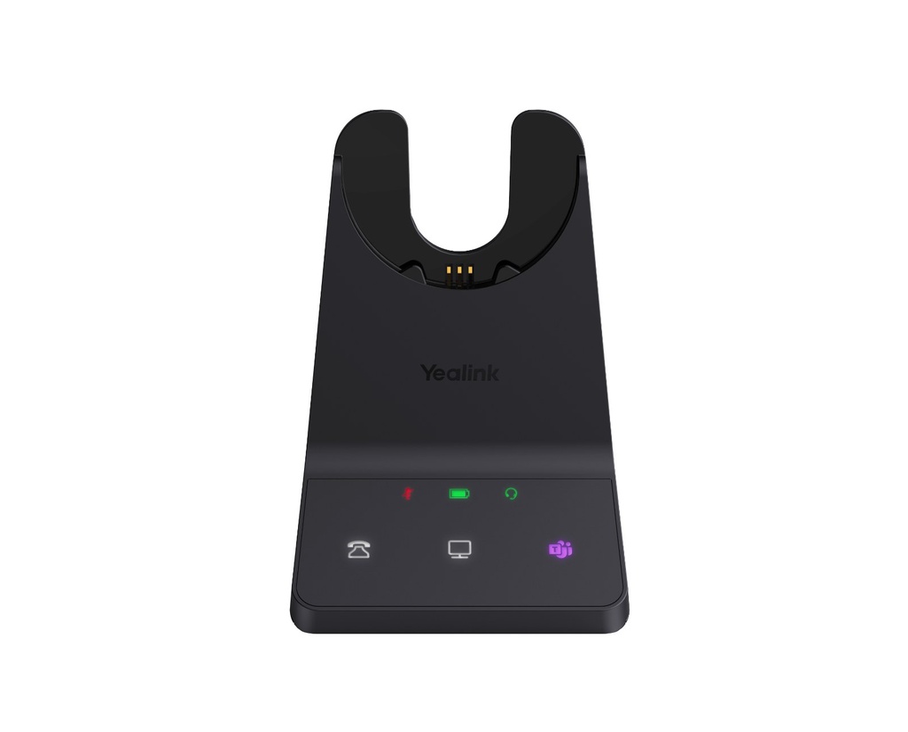 Base DECT pour casque Yealink WHB640T, USB-C et micro-USB, portée 185 m, port busylight, pour Yealink WH64