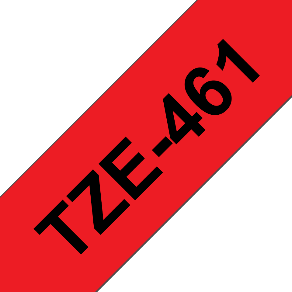 Brother Schriftband laminiert TZe-461 / TZE461, schwarz auf rot, 36 mm x 8 m
