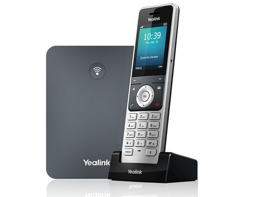 Téléphone DECT professionnel Yealink W76P, base IP W70B + combiné W56H, 10 combinés, écran couleur 2,4", PoE