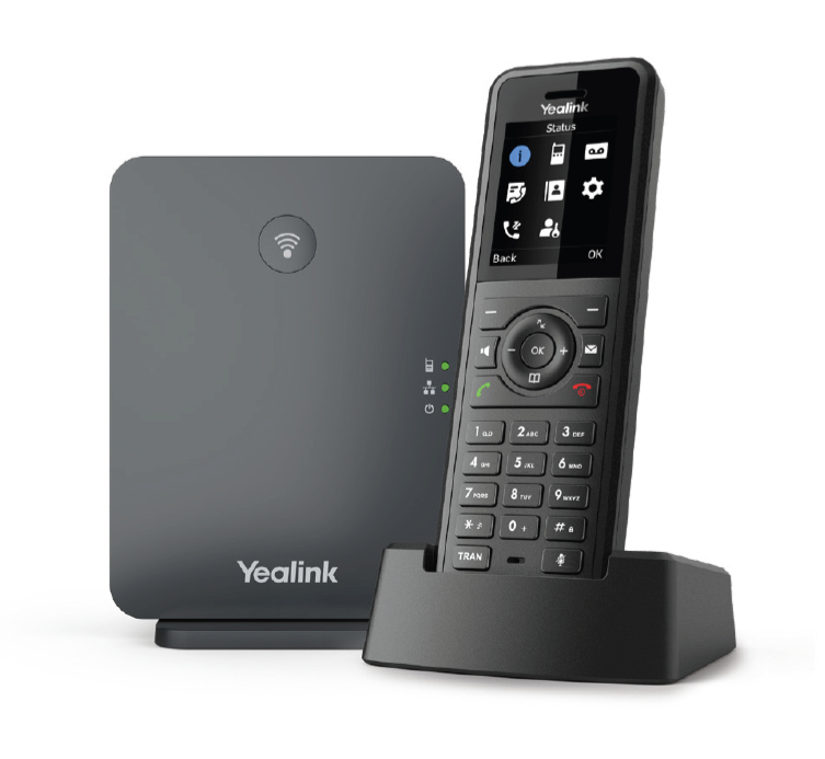 Yealink W77P Professionelles DECT-Telefon, IP-Basis W70B + robustes Mobilteil W57R, IP54, 10 Mobilteile, PoE