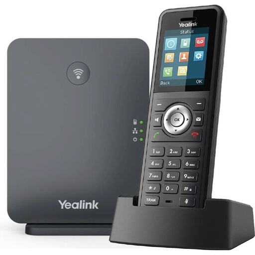Téléphone DECT professionnel Yealink W79P Pro, base IP W70B + combiné W59R Pro, IP67, alarme travailleur isolé, PoE