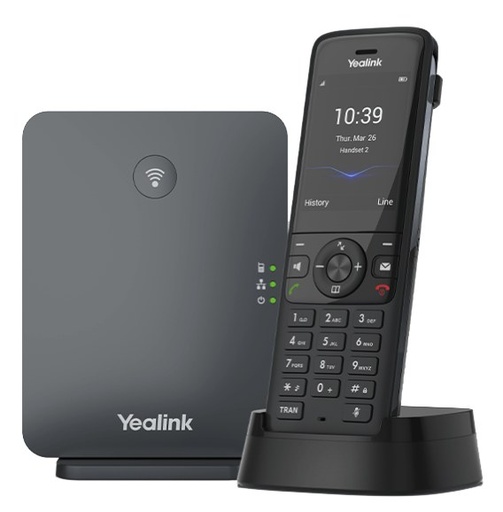 Yealink W74P professional DECT phone, W70B IP base + W74H handset, 10 handsets, 20 simultaneous calls, PoE