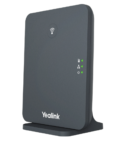 Borne DECT IP Yealink W70B, 10 combinés, 10 comptes SIP, 20 appels simultanés, PoE