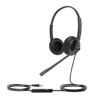 Yealink UH34 Lite Dual Teams USB wired headset, binaural, USB, foam cushions, Teams certified