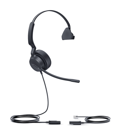 Yealink YHS36 E2 Mono Kabelgebundenes Headset, monaural, RJ9 mit QD-Kabel, Bedienung am Kabel, Mikrofon mit Geräuschunte