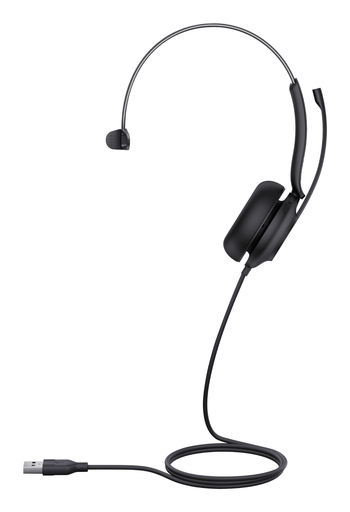 Yealink UH35 Mono Teams USB wired headset, monaural, USB-A, Microsoft Teams certified, dual noise-cancelling microphone