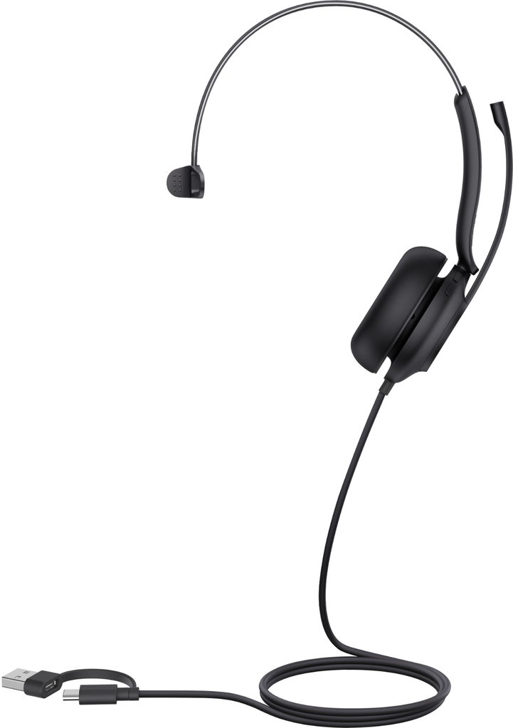 Casque filaire USB Yealink UH35 Mono Teams, monaural, USB-C et USB-A, certifié Microsoft Teams, double micro antibruit
