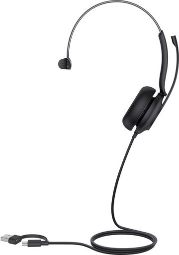 Casque filaire USB Yealink UH35 Mono Teams, monaural, USB-C et USB-A, certifié Microsoft Teams, double micro antibruit