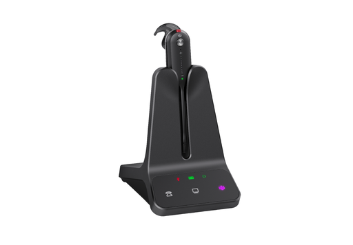 Casque sans fil DECT Yealink WH63 E2 Teams, monaural convertible, base incluse, micro antibruit, 16 g