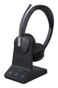 Casque sans fil DECT Yealink WH64 Dual Teams, binaural, DECT et Bluetooth 5.2, base WHB640 incluse, busylight
