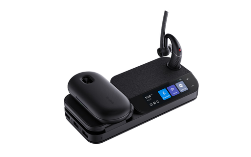 Oreillette Bluetooth Yealink BH71 Workstation Pro, mono intra-auriculaire, 4 micros antibruit, station à écran 3", étui 