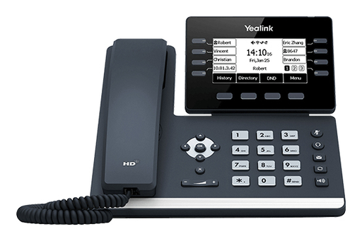 Téléphone de bureau SIP Yealink T53, 12 comptes SIP, écran 3,7" orientable, Gigabit, PoE