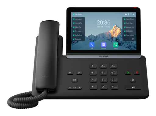 Yealink T88W SIP-Tischtelefon mit Touchscreen, 7" Touchscreen, Android 13, 16 SIP-Konten, Wi-Fi 6 und Bluetooth 5.0
