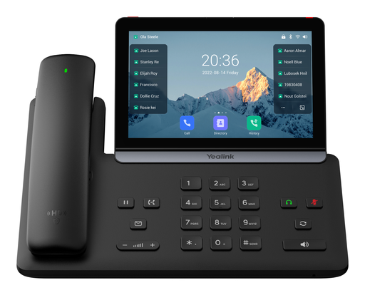 Téléphone de bureau SIP tactile Yealink T88W Pro, écran tactile 7", Android 13, combiné Bluetooth BTH88 inclus, Wi-Fi 6