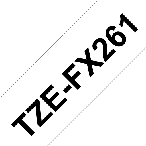 Ruban flexible Brother TZe-FX261 / TZEFX261, noir sur blanc, 36 mm x 8 m