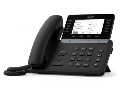 Téléphone de bureau Microsoft Teams Yealink MP55 E2, écran couleur 4,3", 10 touches de ligne, Android 15, Wi-Fi 6 et Blu
