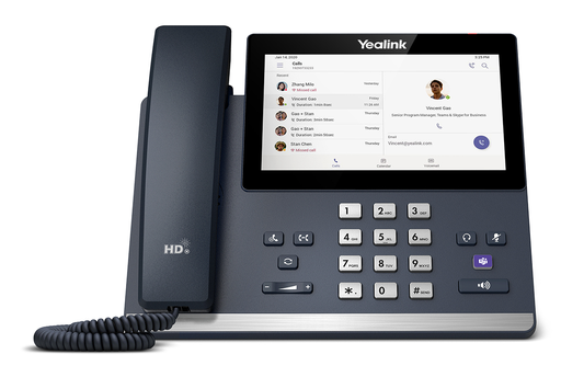 Yealink MP56 E2 Microsoft Teams desk phone, 7" touchscreen, Android 13, Wi-Fi 5 and Bluetooth 5.2, PoE