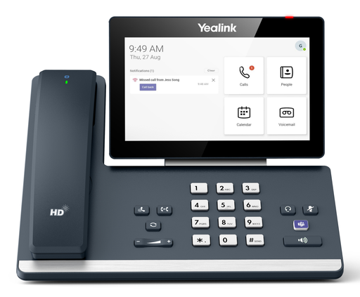 Téléphone de bureau Microsoft Teams Yealink MP58-WH E2, écran tactile 7", combiné sans fil Bluetooth, Android 13, Wi-Fi 