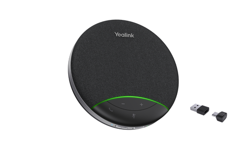 Yealink SP92 USB and Bluetooth speakerphone, Bluetooth 5.3, USB-A and USB-C, 20 h battery life, Bluetooth dongle include