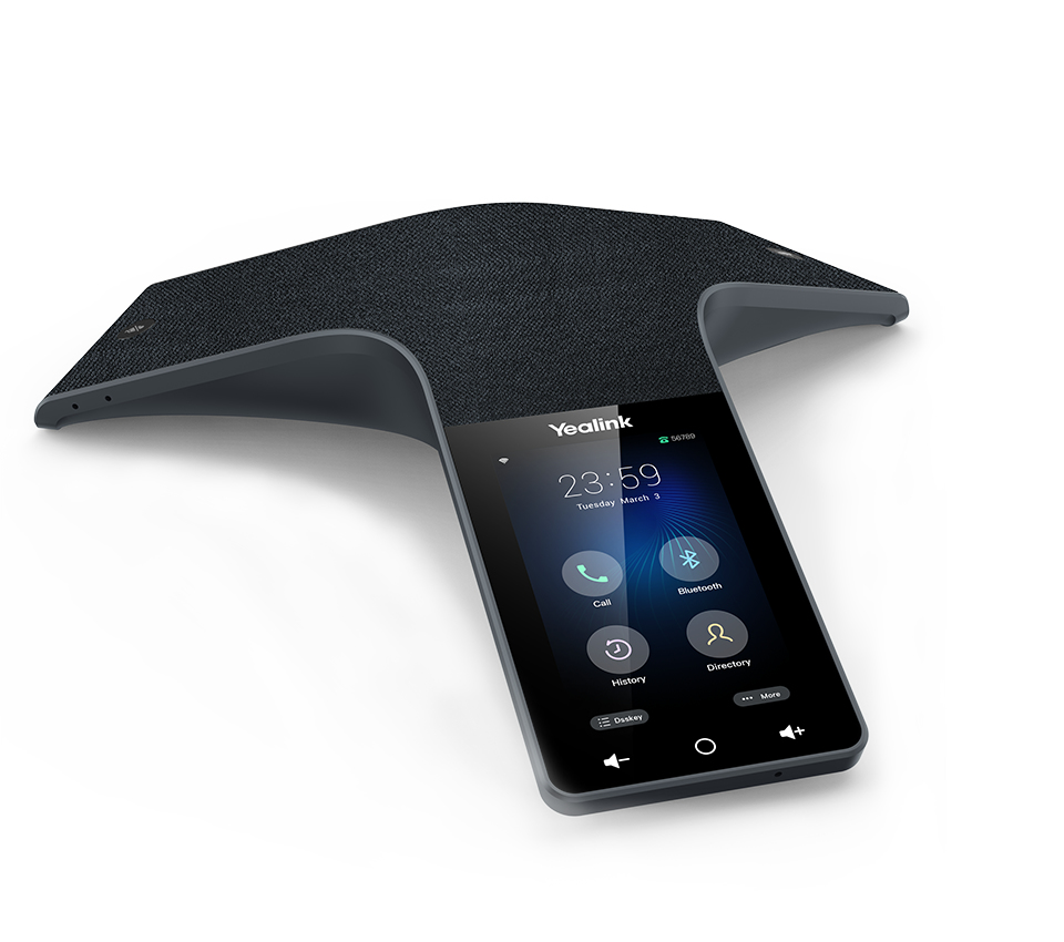 Yealink CP925 IP conference phone, 4" touch screen, Wi-Fi and Bluetooth, 5-way conferencing, PoE