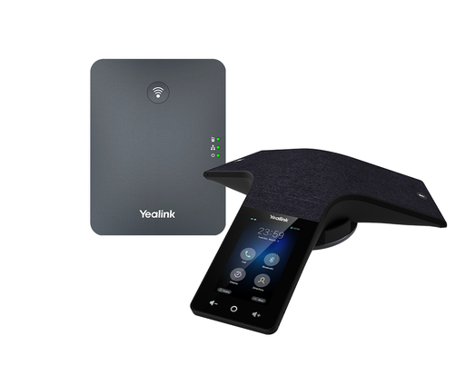 Yealink CP935W-Base wireless IP conference phone, bundle with W70B DECT base, 20 h battery, 4" touch screen, 5-way confe