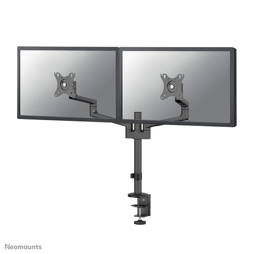 Bras support d'écran Neomounts DS60-425BL2, 17 à 27 pouces, jusqu'à 8 kg, 2 écrans, VESA 75x75 à 100x100
