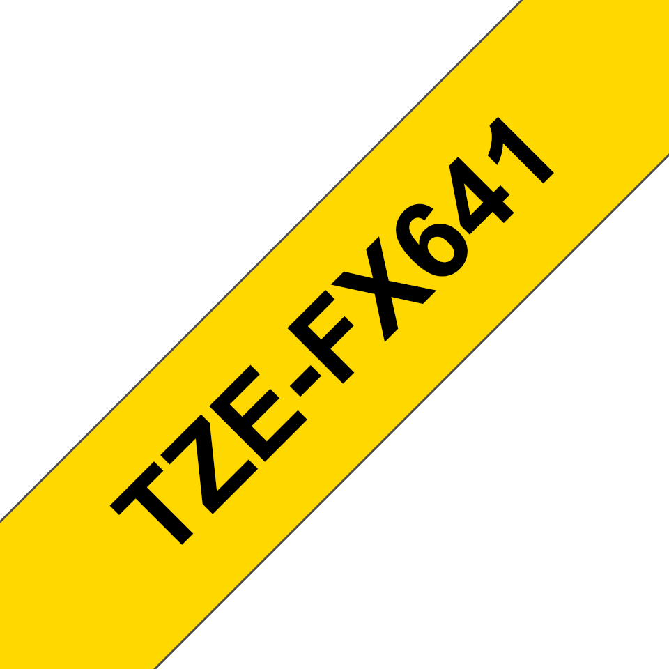 Brother Flexi-Tape TZe-FX641 / TZEFX641, schwarz auf gelb, 18 mm x 8 m